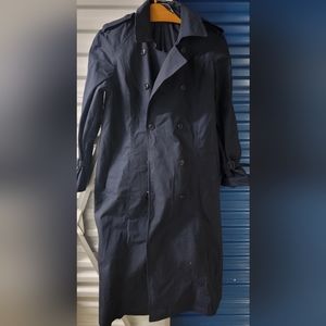 Vintage  US Military Black All Weather Trench size 14 R